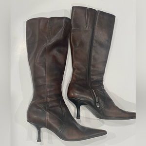 Spring Chocolate brown low heeled boots